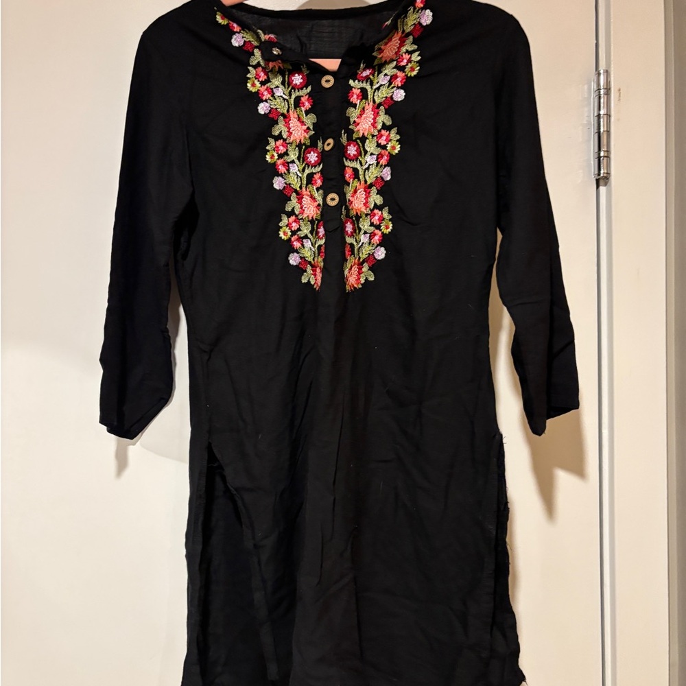 Floral Yoke Design Short Kurti